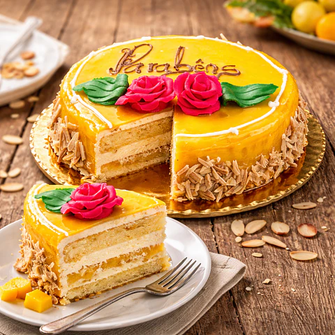 Bolo com Doce de Ovos e Amêndoas