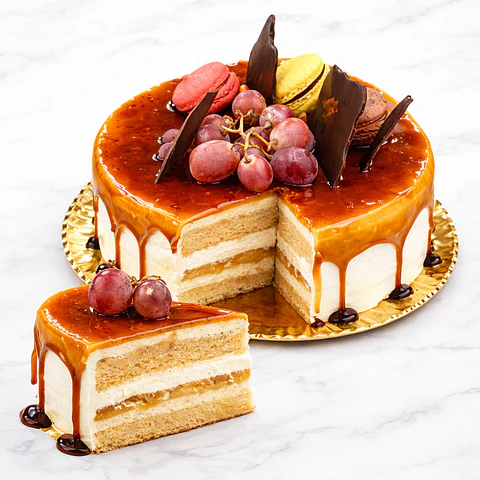 Bolo Decorado com Macarons