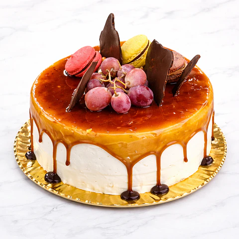 Bolo Decorado com Macarons