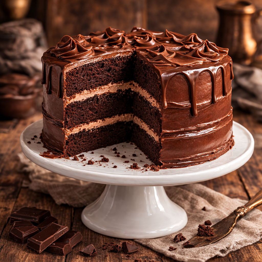 Bolo de Chocolate Húmido e Fofo 2