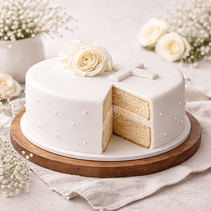 Bolo de Batizado Simples