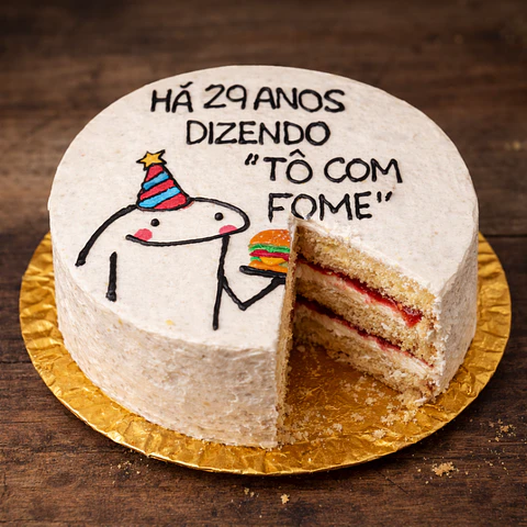 Bento Cake “Há 29 Anos Dizendo ‘Tô com Fome’”