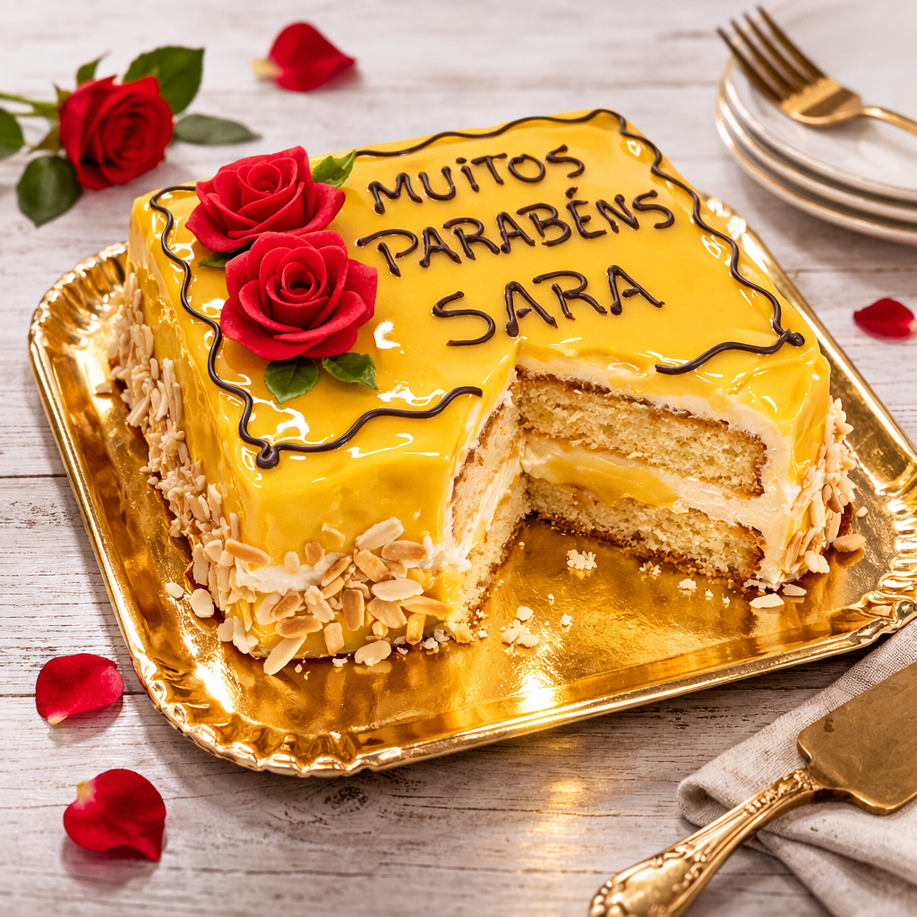 Bolo de Aniversário com Mensagem Personalizada 5