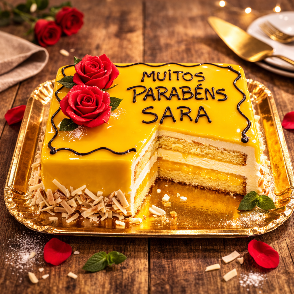 Bolo de Aniversário com Mensagem Personalizada 3