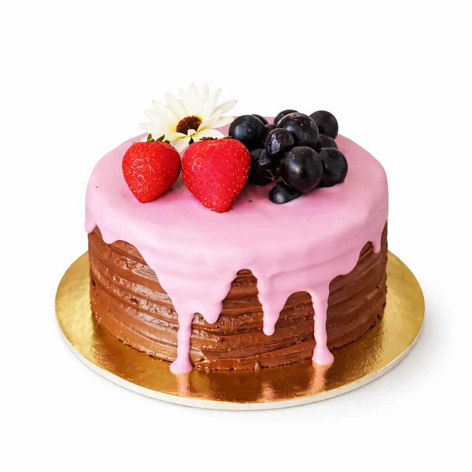 Bolo de Chocolate com Frutas Frescas 6