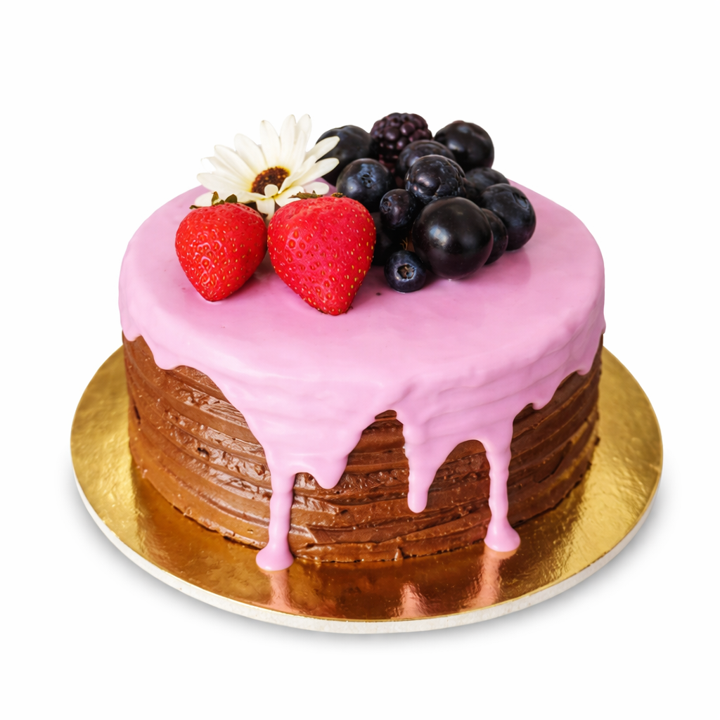 Bolo de Chocolate com Frutas Frescas 5