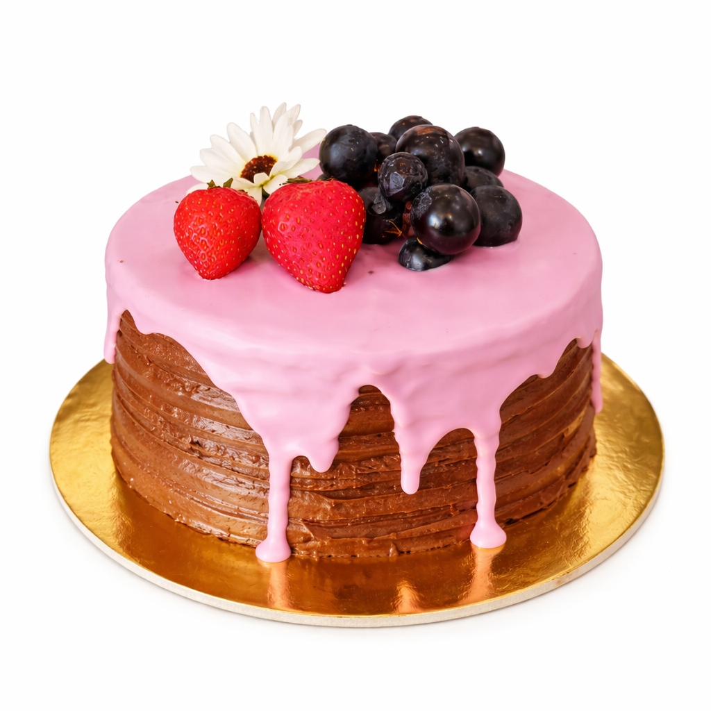 Bolo de Chocolate com Frutas Frescas 3