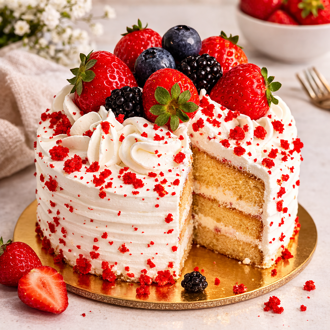 Bolo de Chantilly com Frutas Frescas 5