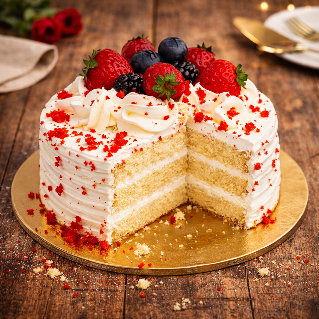 Bolo de Chantilly com Frutas Frescas 8