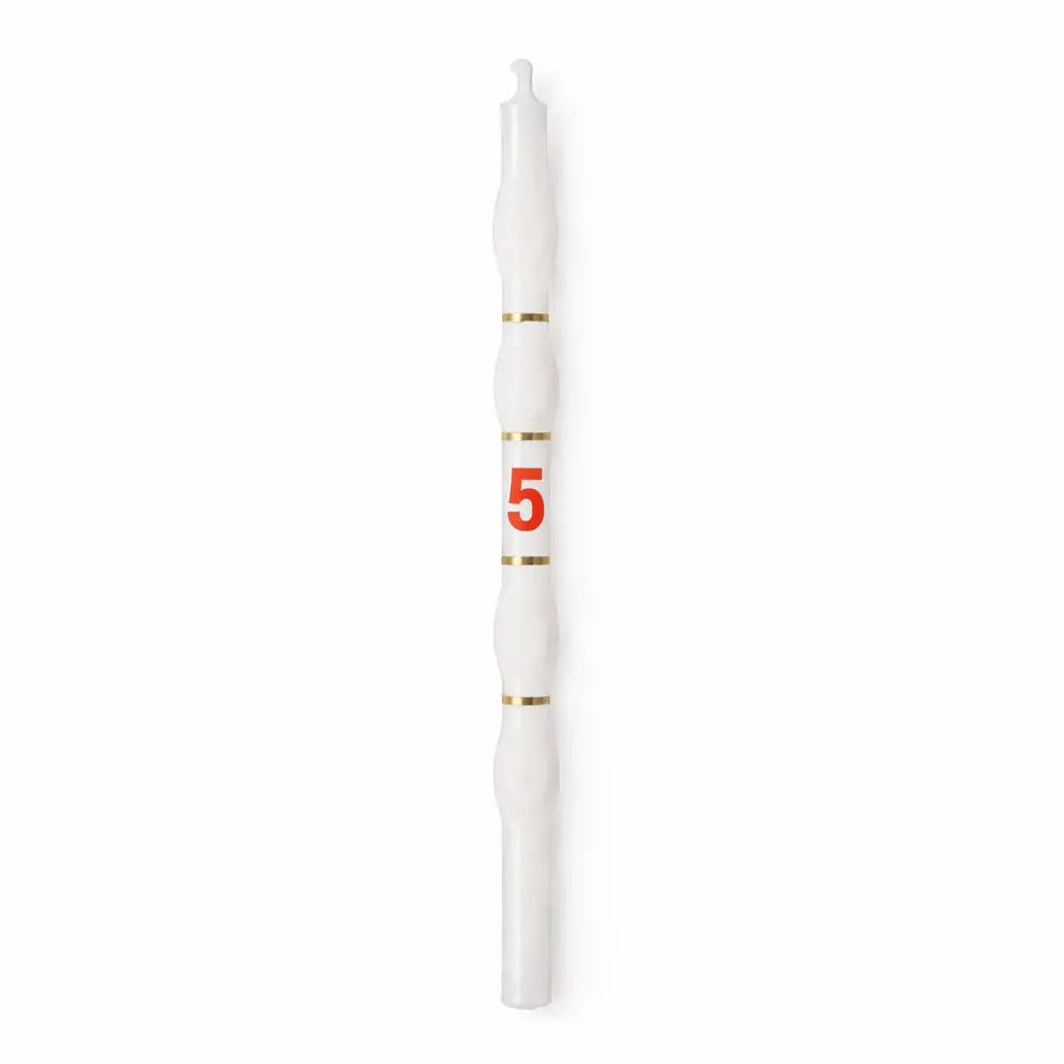 Velas Brancas com Número 6