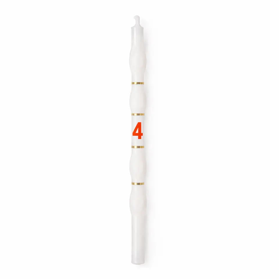 Velas Brancas com Número 5