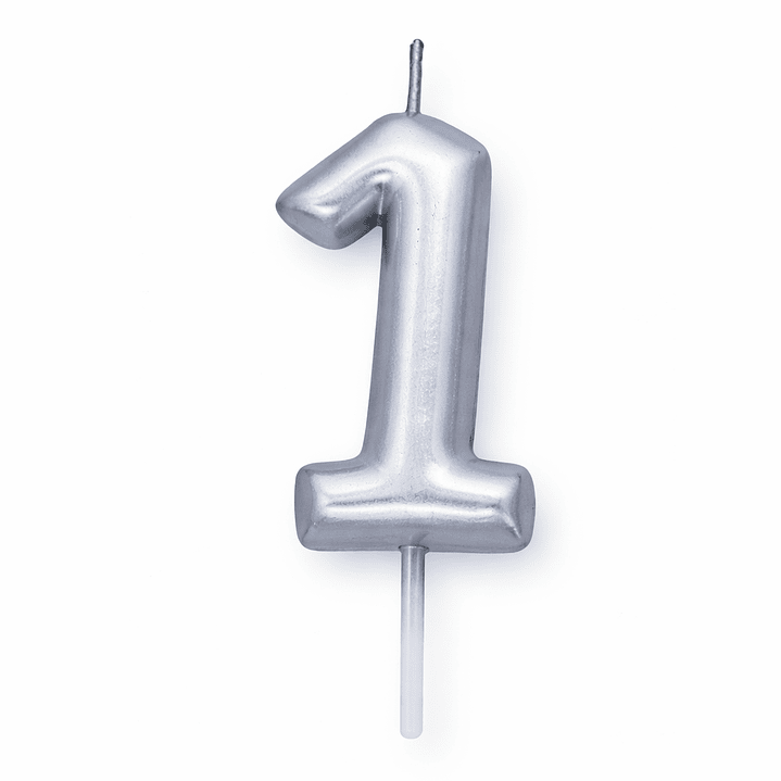 Velas Prateadas de Aniversário 2