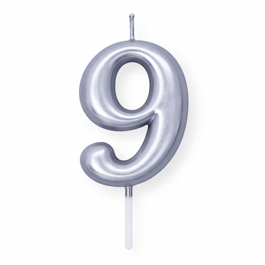 Velas Prateadas de Aniversário 10