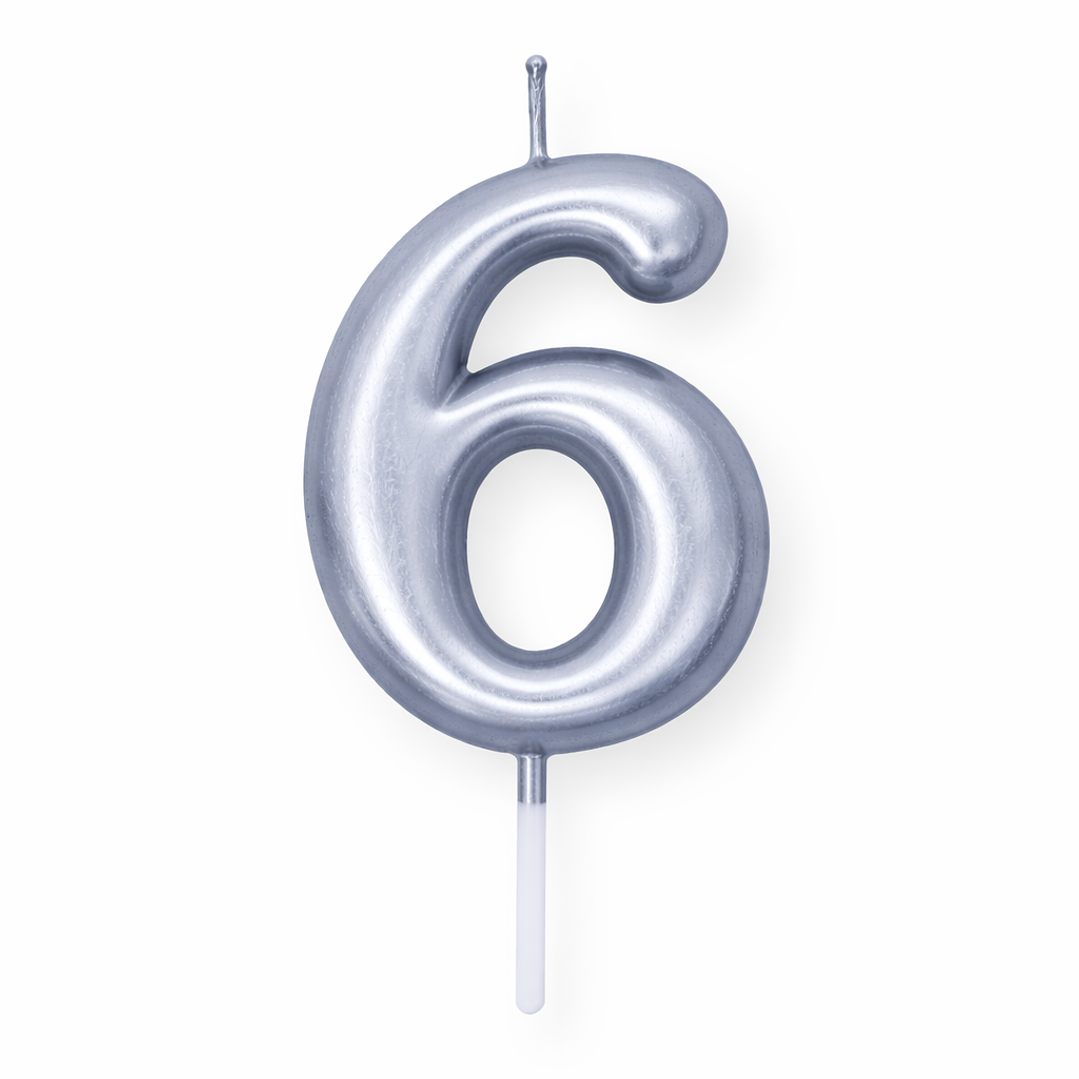 Velas Prateadas de Aniversário 7