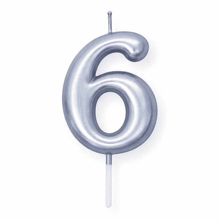 Velas Prateadas de Aniversário 7