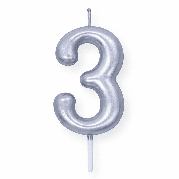 Velas Prateadas de Aniversário 4