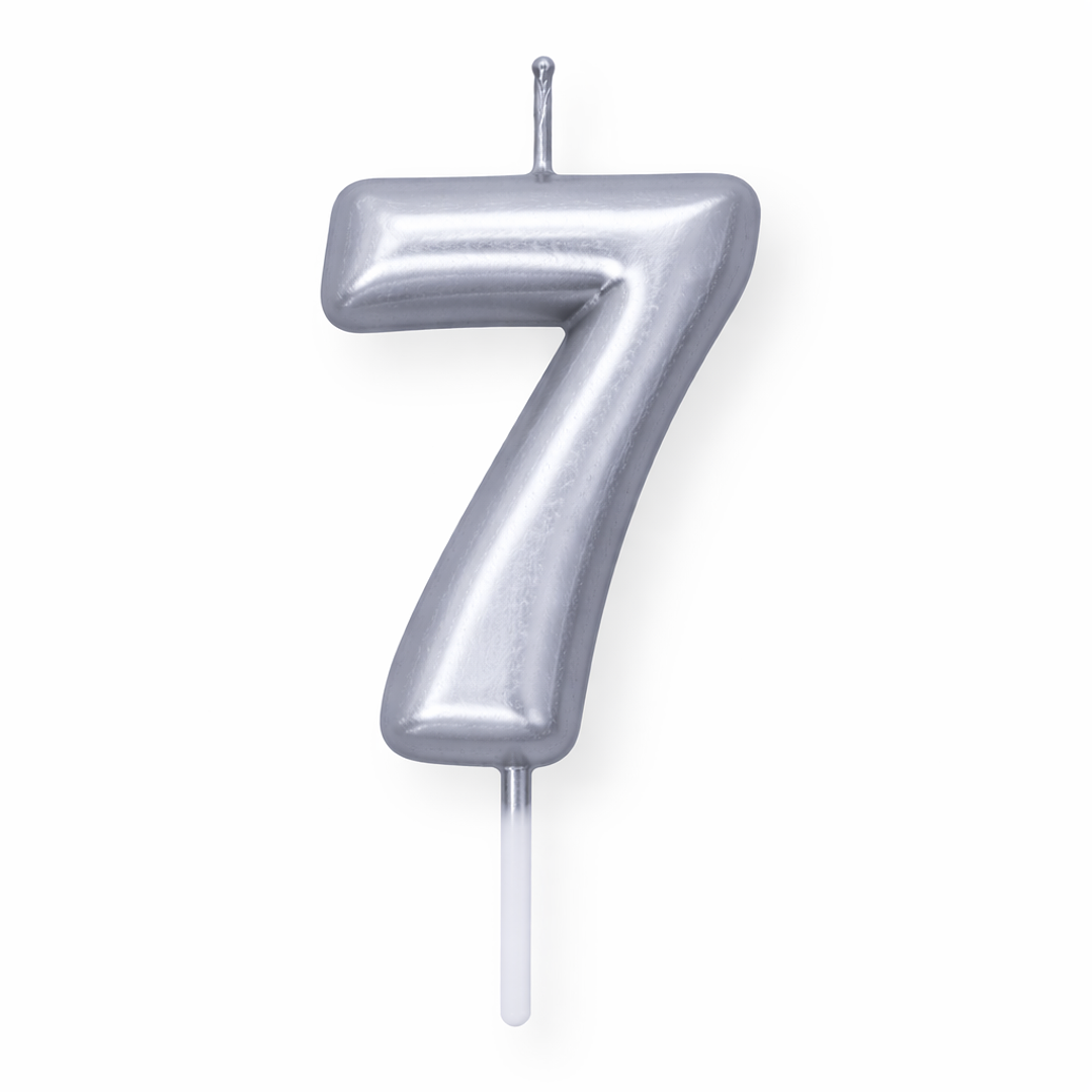 Velas Prateadas de Aniversário 8