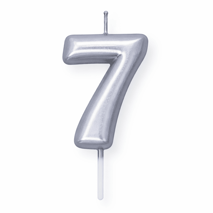 Velas Prateadas de Aniversário 8