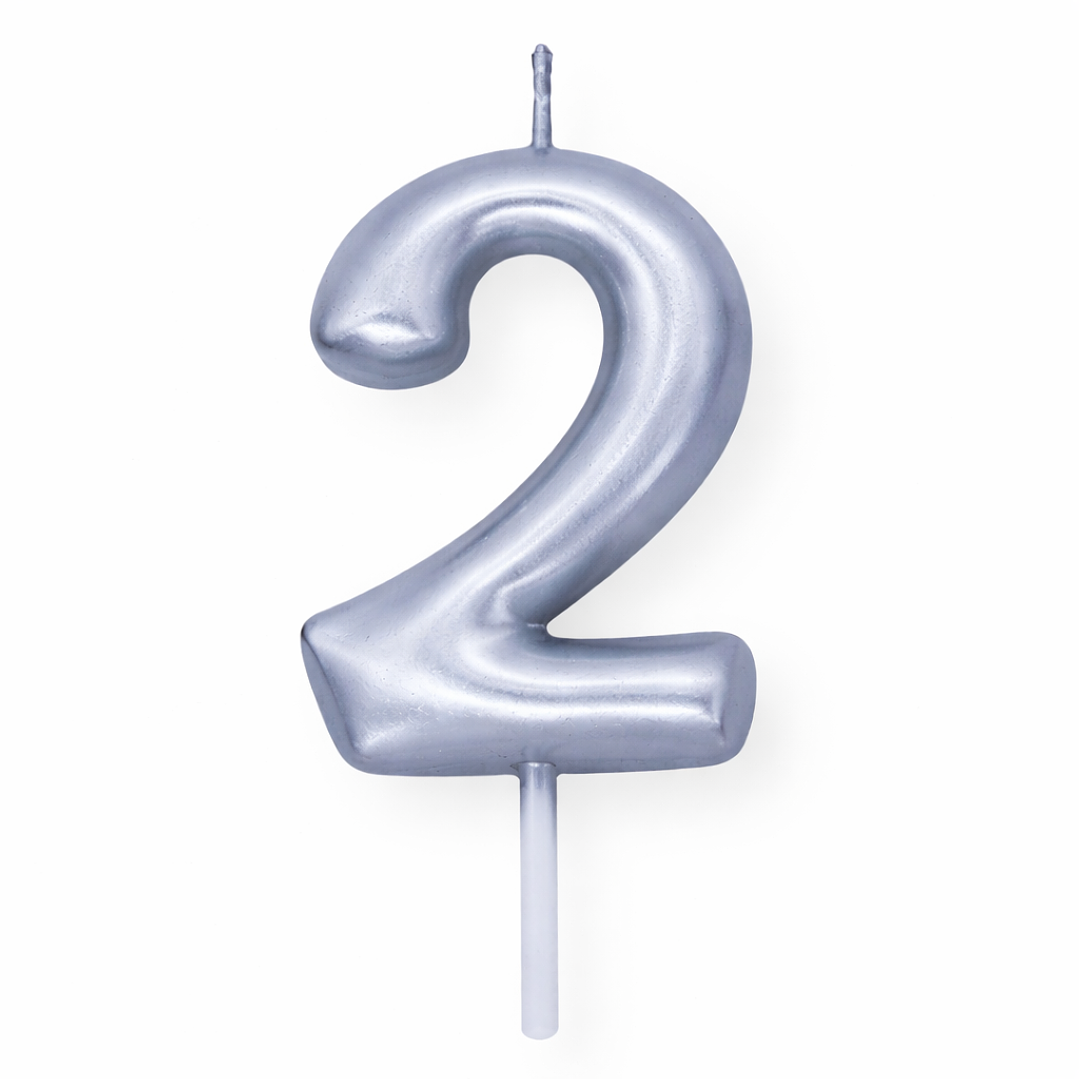 Velas Prateadas de Aniversário 3