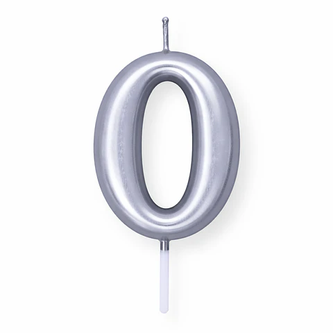 Velas Prateadas com Número