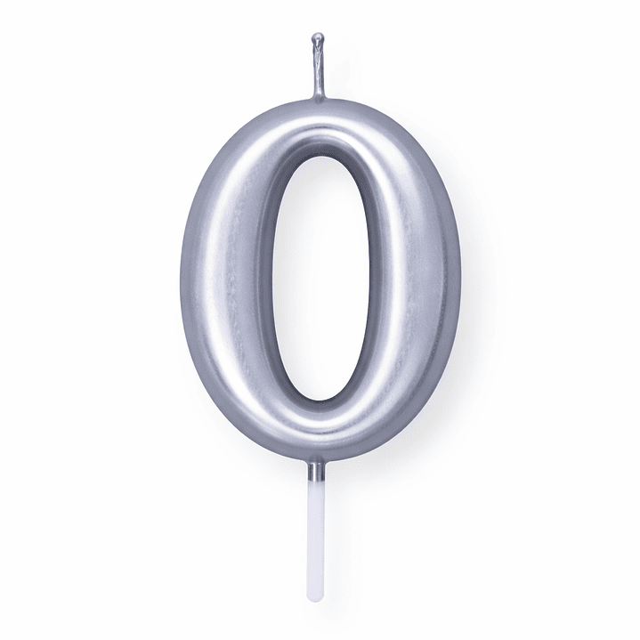 Velas Prateadas de Aniversário 1