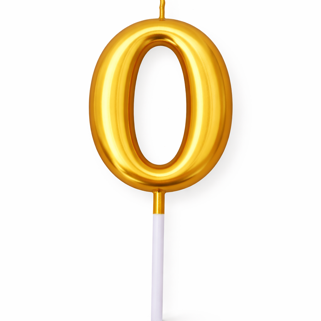 Velas Douradas de Aniversário 1