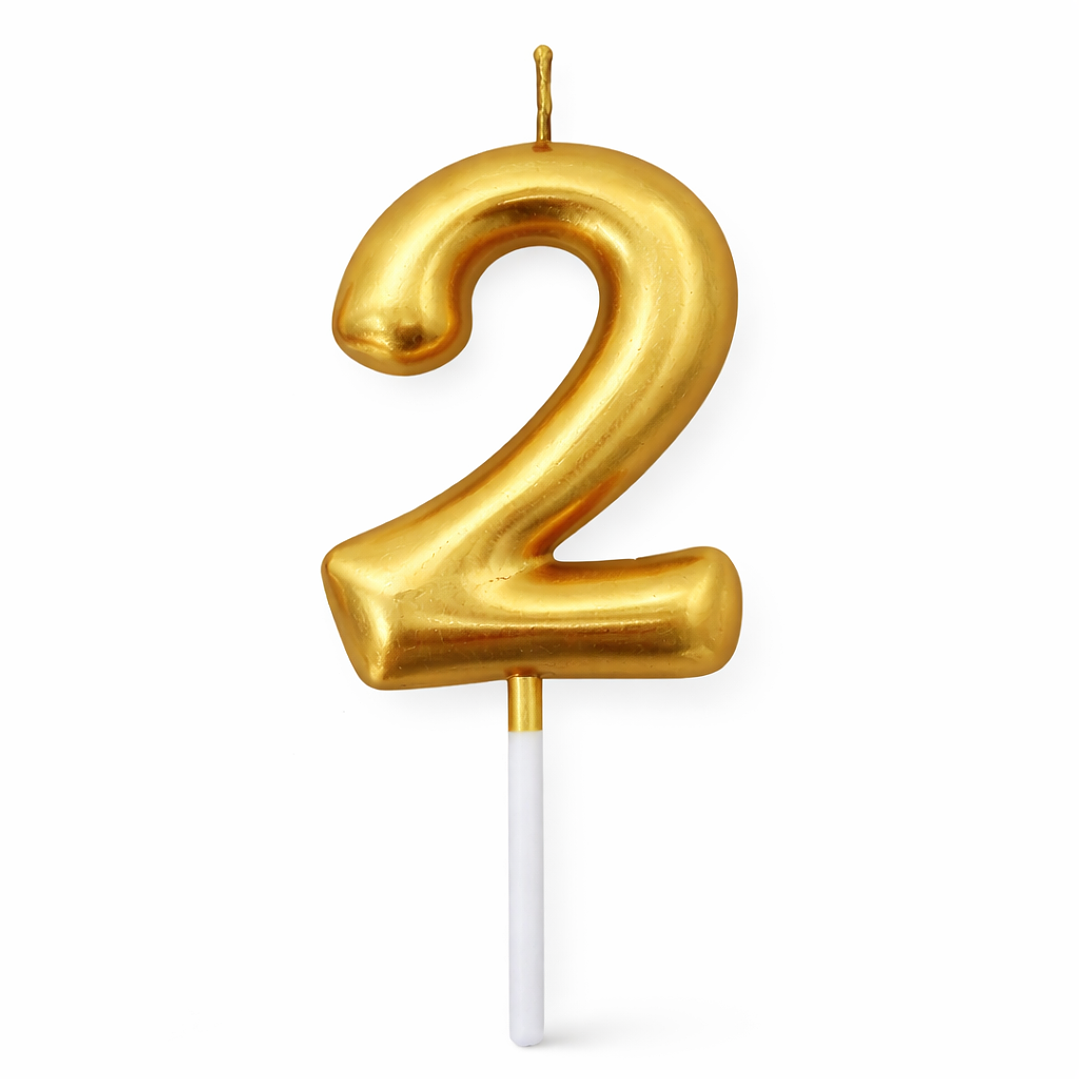 Velas Douradas de Aniversário 3