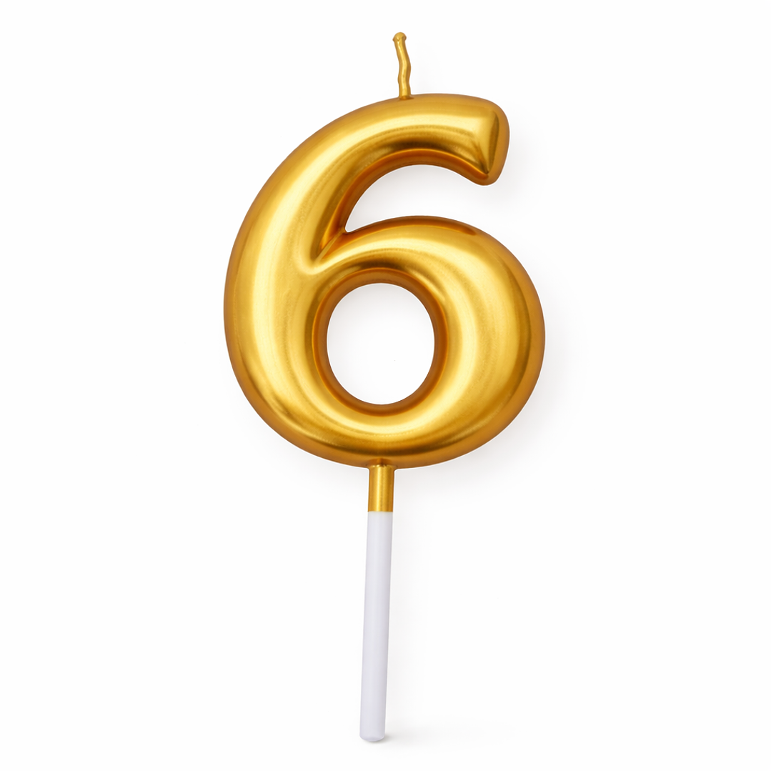 Velas Douradas de Aniversário 7