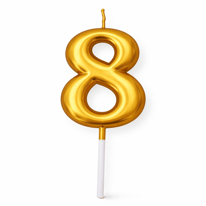 Velas Douradas de Aniversário 9