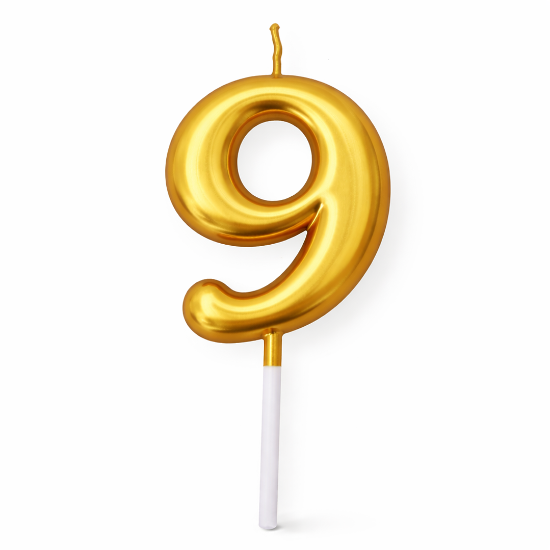 Velas Douradas de Aniversário 10