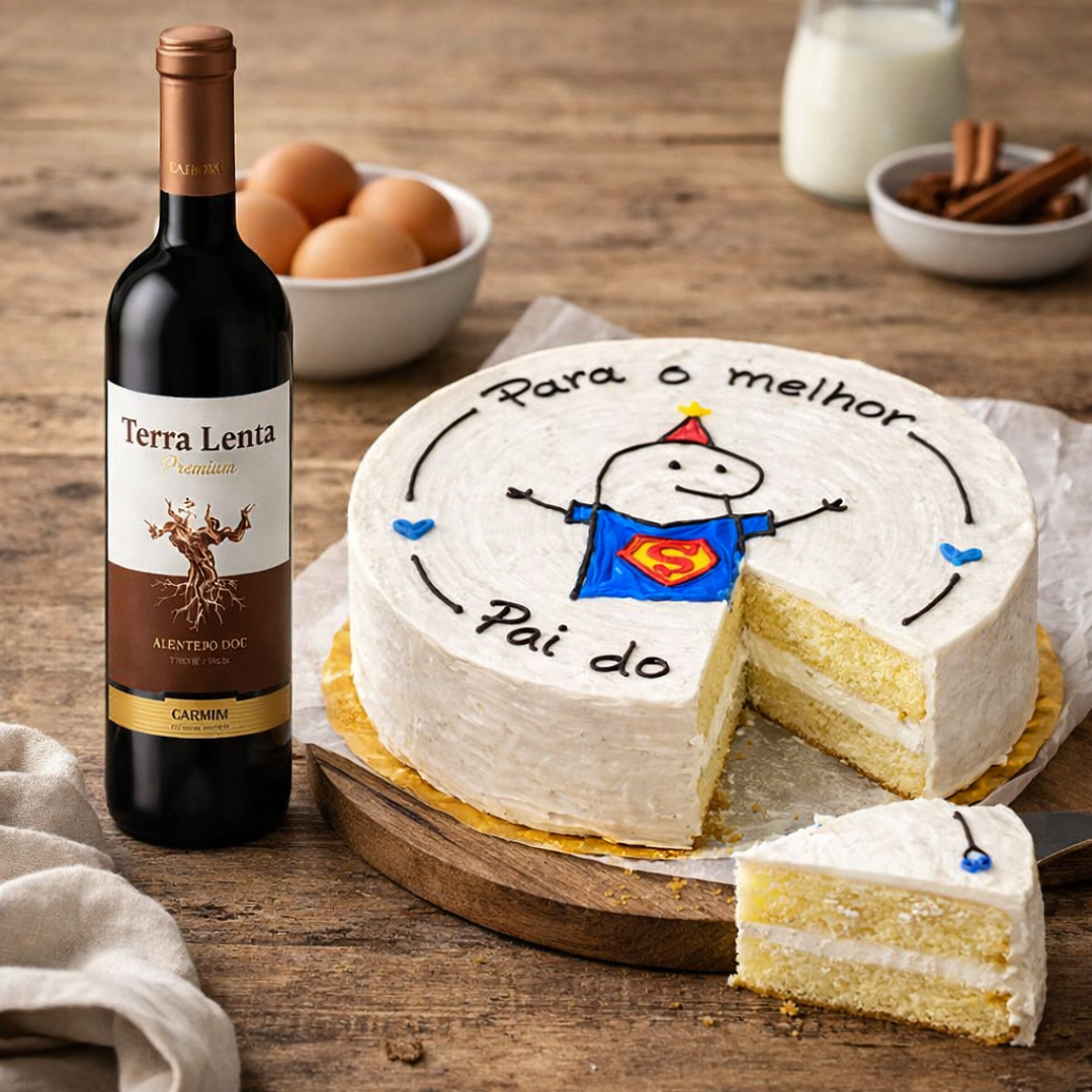 Pack Melhor Pai (Bolo + Vinho) 4