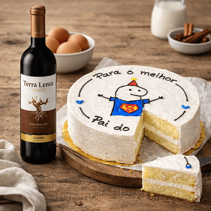 Pack Melhor Pai (Bolo + Vinho) 4