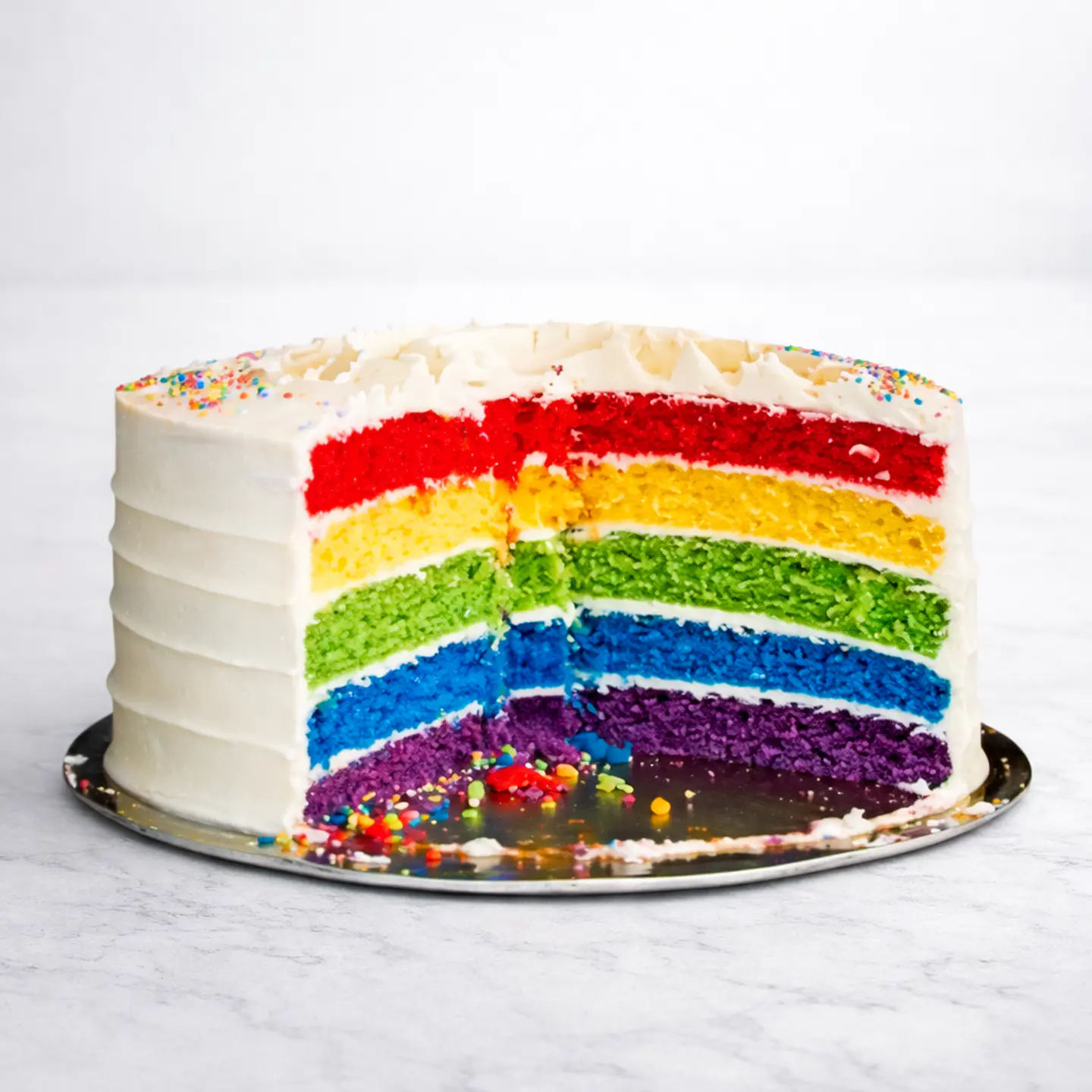 Bolo com cores do Arco Íris 3