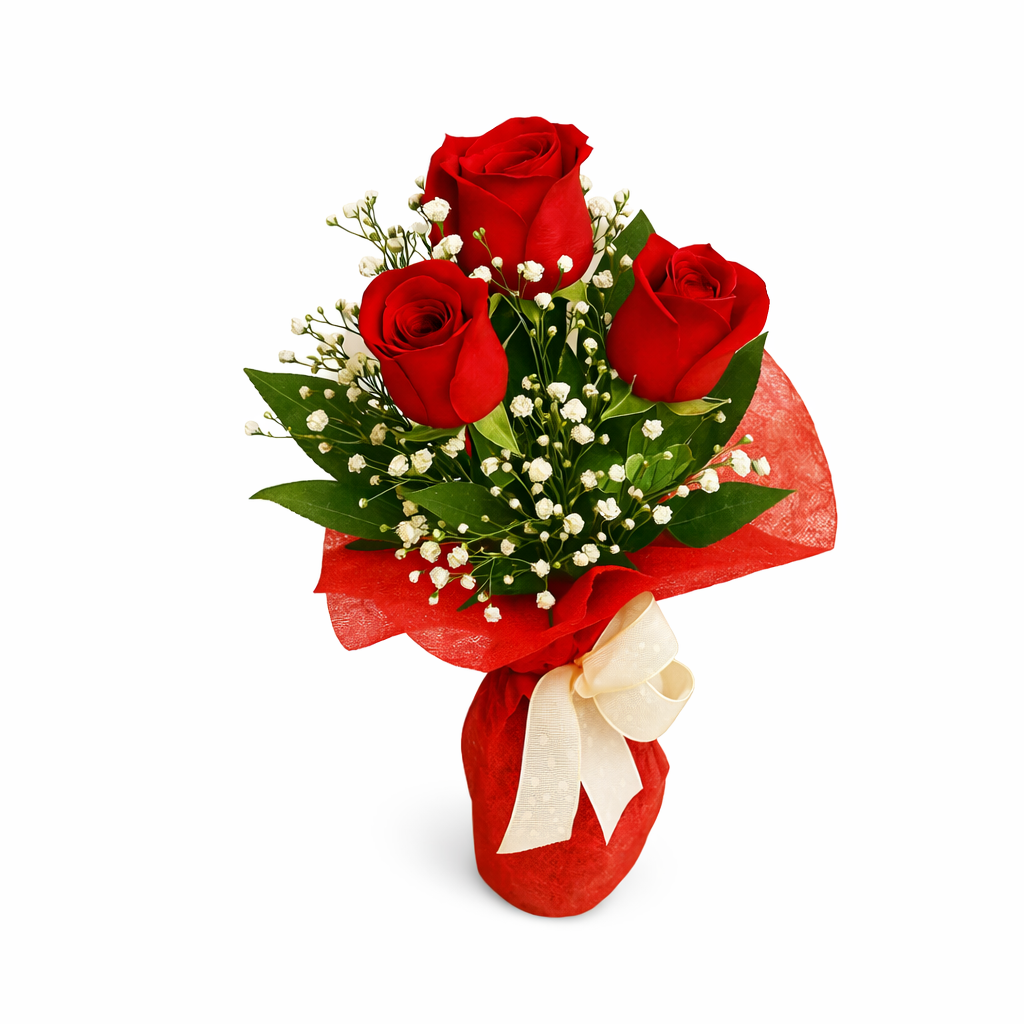 Ramo de 3 Rosas Vermelhas 4