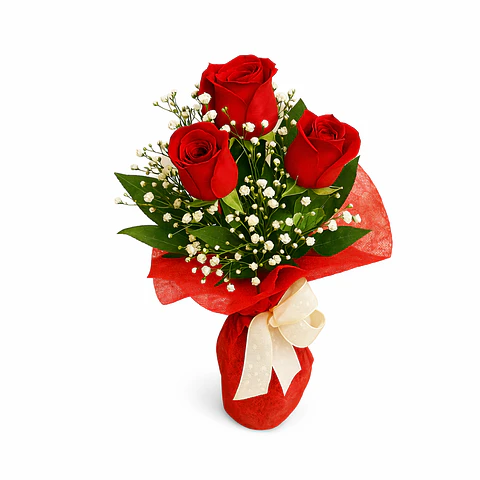 Ramo de 3 Rosas Vermelhas
