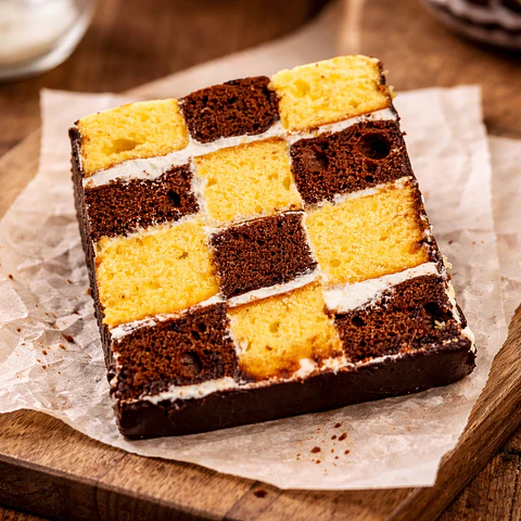 Fatia de Bolo Xadrez