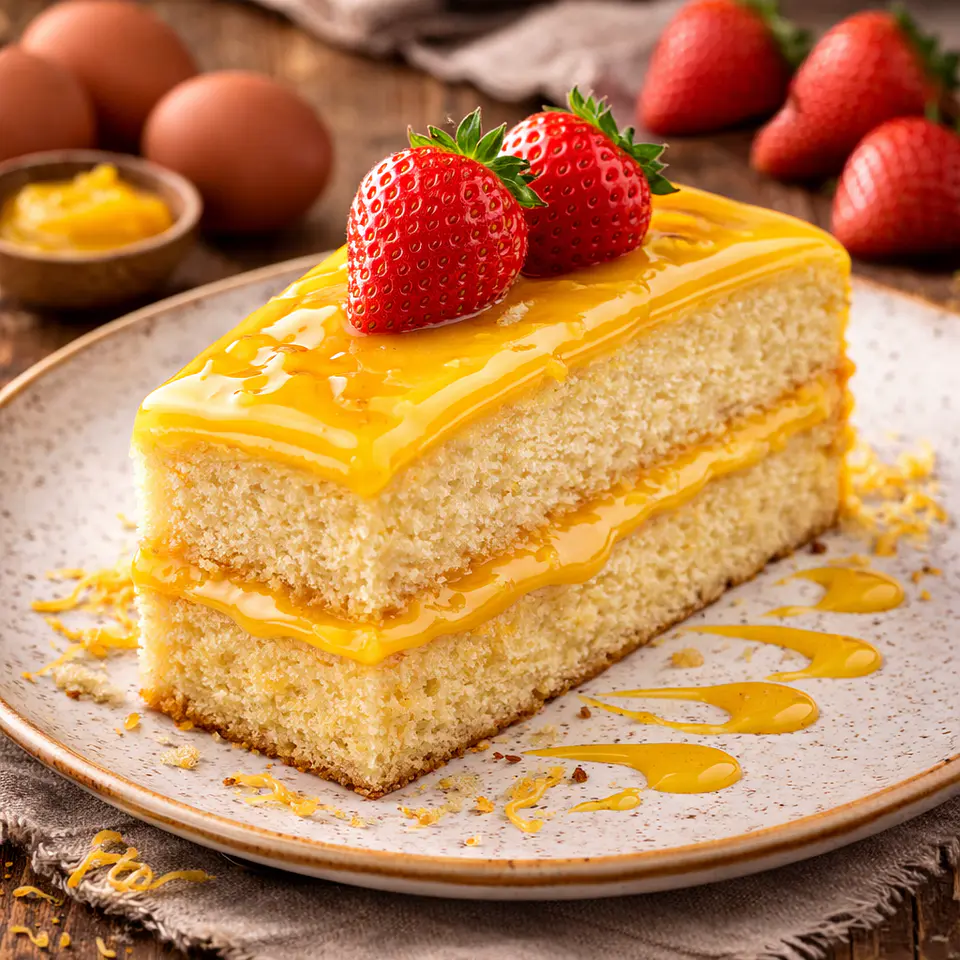 Fatia de Pão de Ló com Doce de Ovo 2