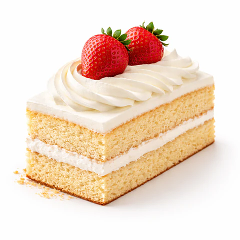 Fatia de Pão de Ló com Chantilly