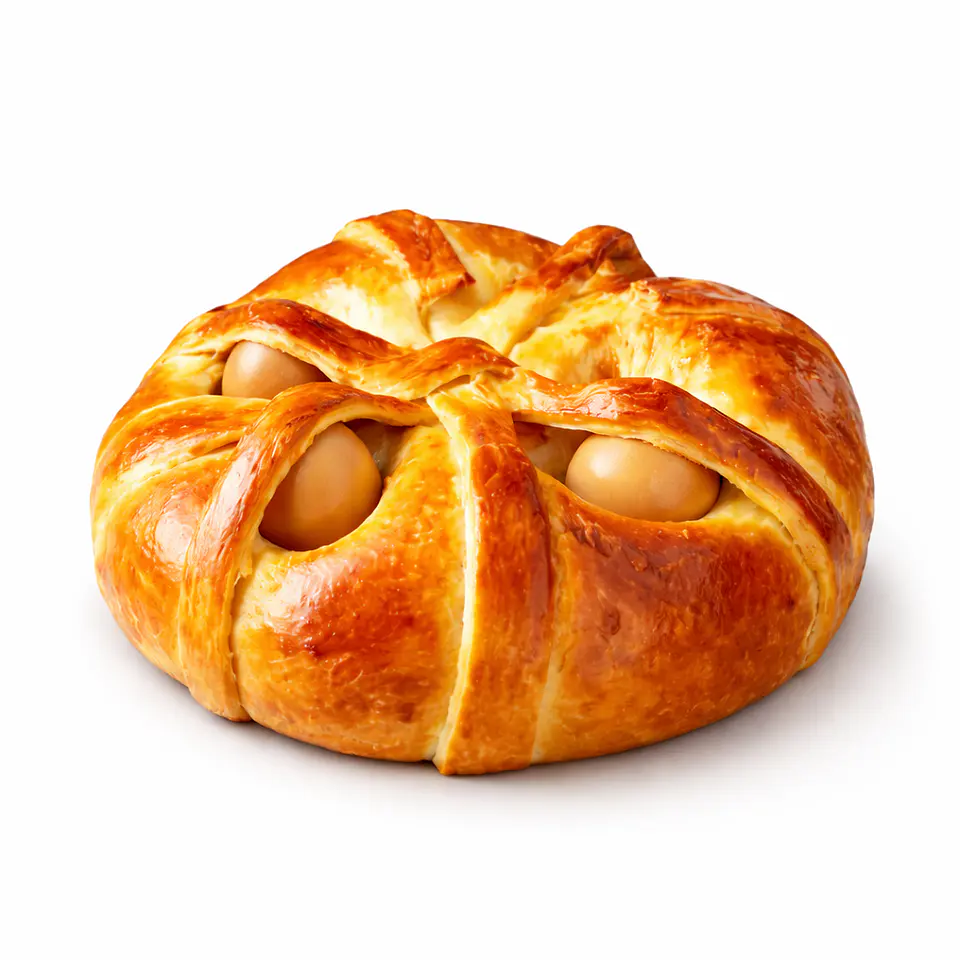 Folar de Páscoa Tradicional com Ovo 3