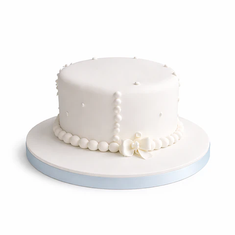 Bolo de Batizado com Laço