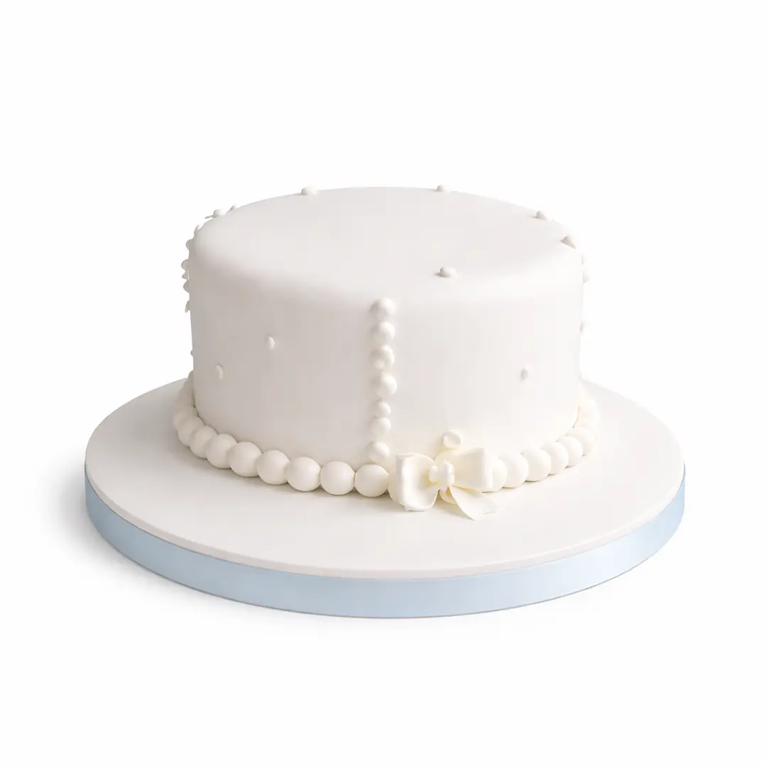 Bolo de Batizado com Laço 1