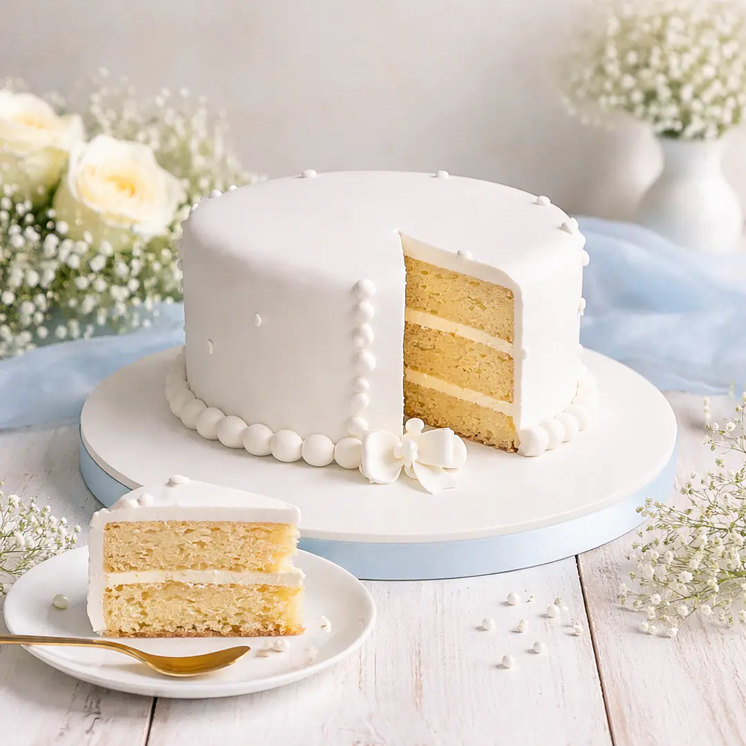 Bolo de Batizado com Laço 2