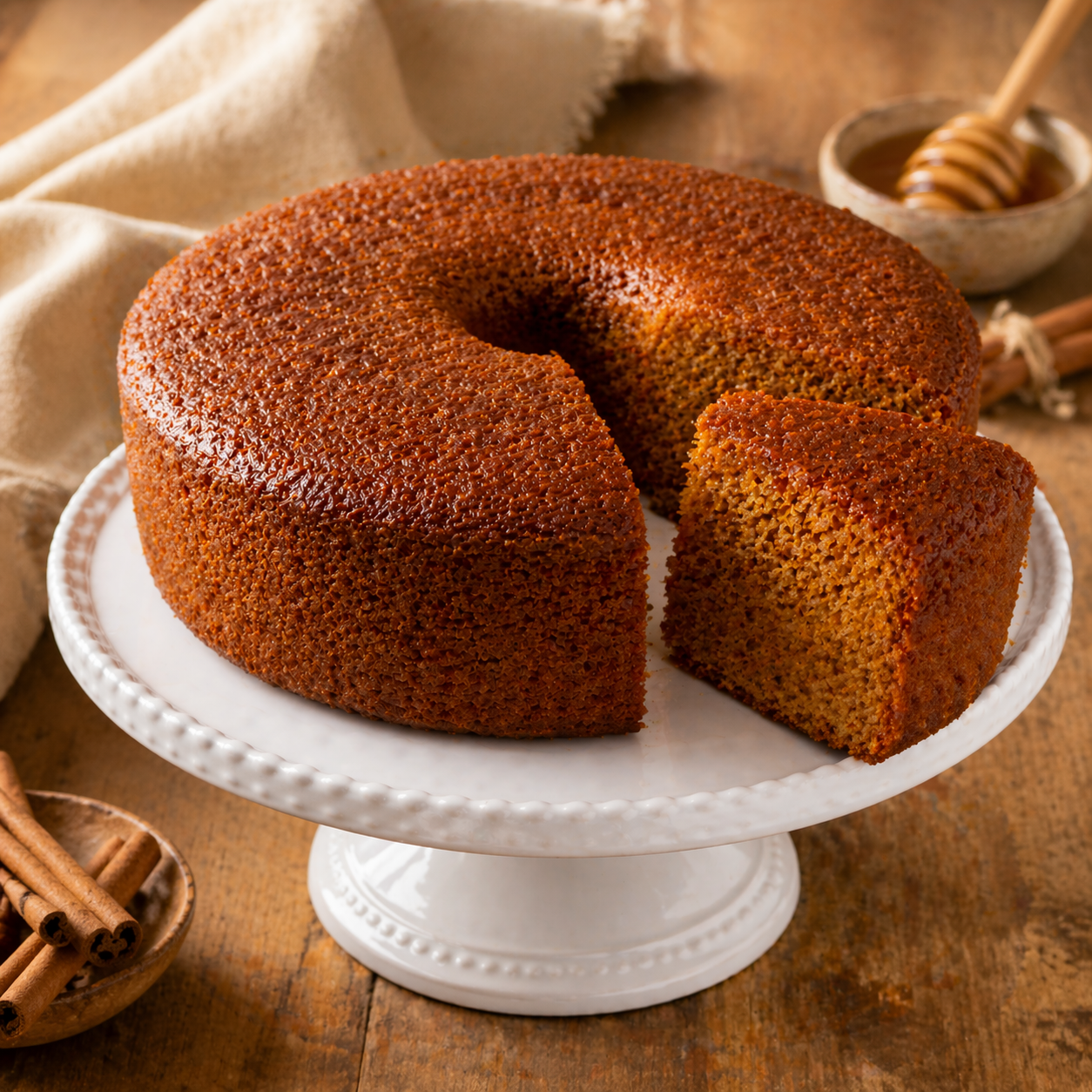 Bolo de Mel e Canela 5