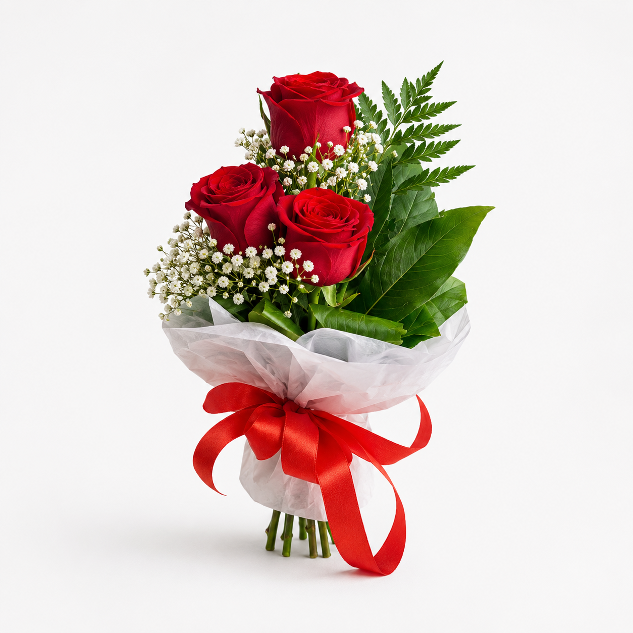 Ramo Clássico de 3 Rosas Vermelhas 1