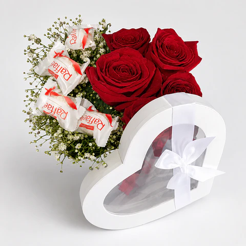 Caixa de Rosas Vermelhas