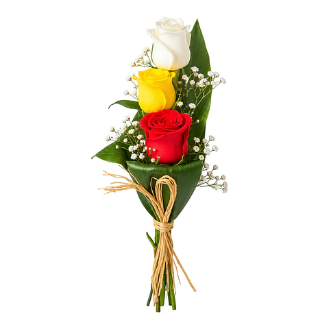 Arranjo de 3 Rosas Naturais