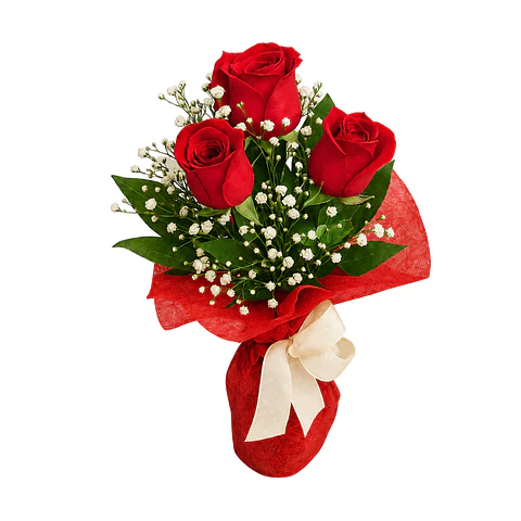 Ramo de 3 Rosas Vermelhas