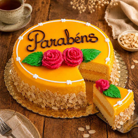 Bolo com Doce de Ovos e Amêndoas