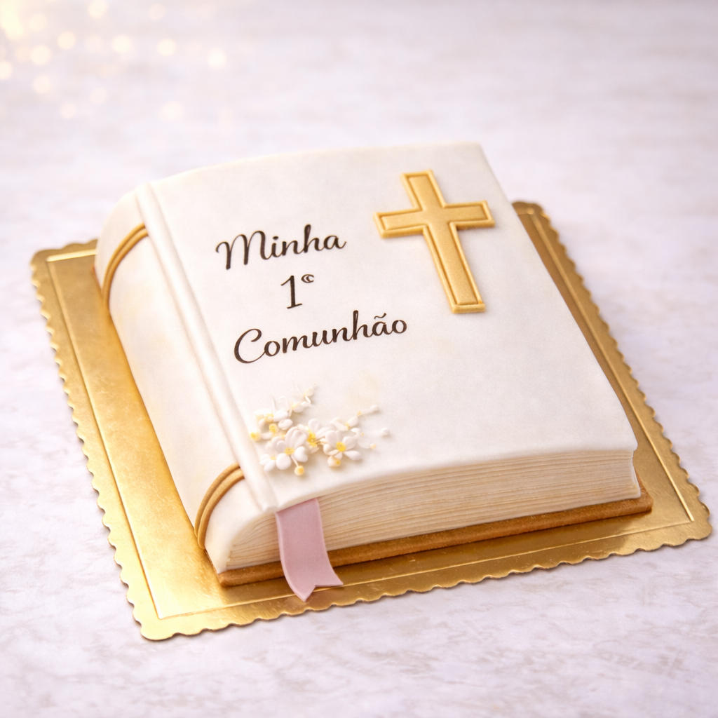 Bolo Livro da Primeira Comunhão 5