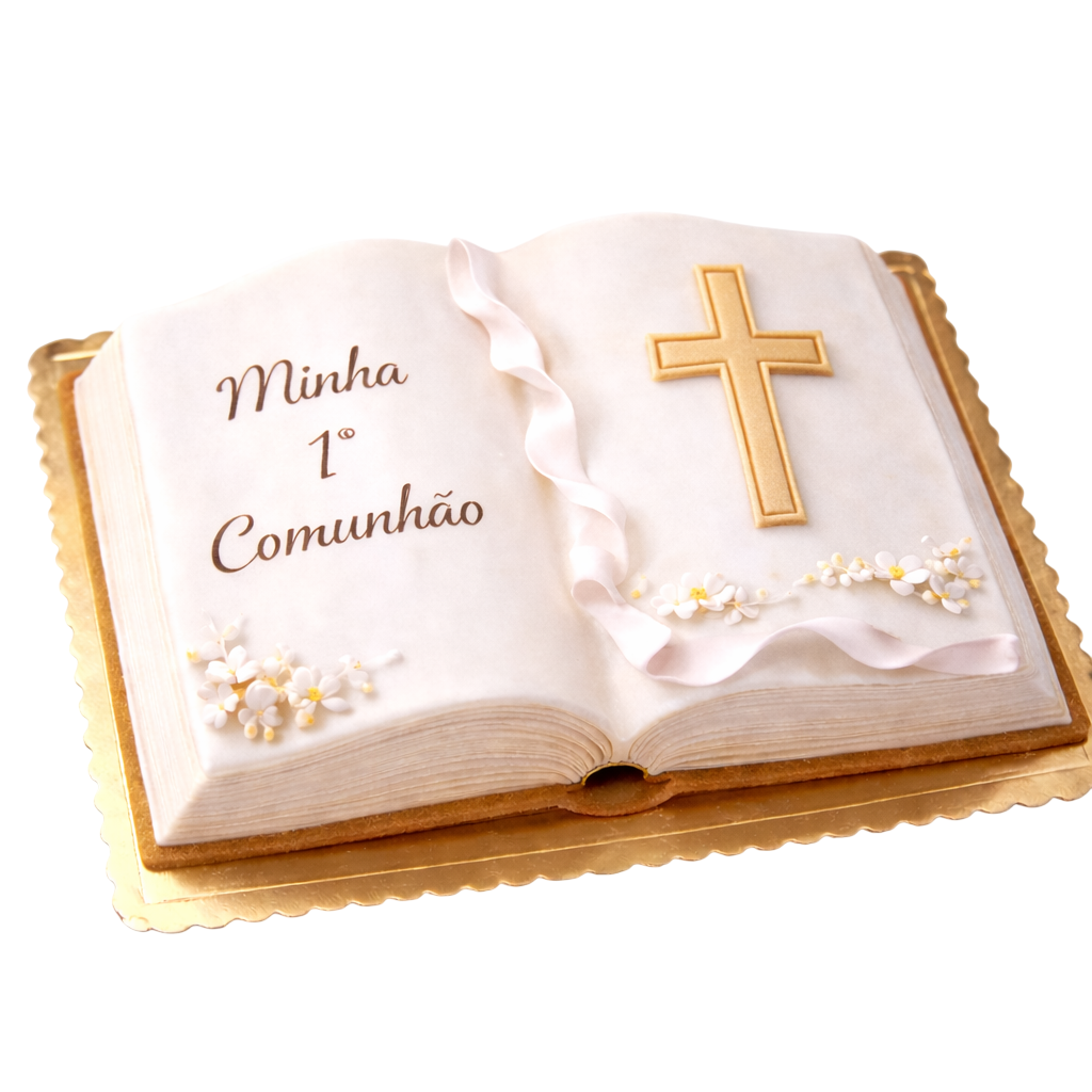 Bolo Livro da Primeira Comunhão 3
